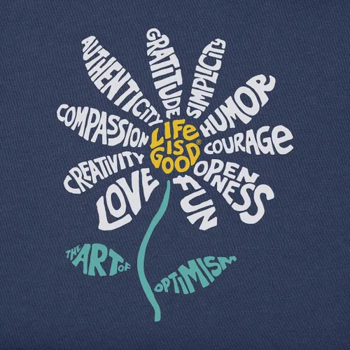 Vista 3 de Life is Good Camiseta de manga corta para mujer, diseño gráfico de algodón con diseño de margaritas Superpower