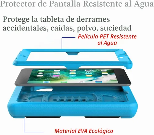 Vista 3 de BMOUO Funda para iPad mini 1 2 3, iPad mini 1/2/3 para niños – Protector de pantalla integrado, a prueba de golpes, ligera, funda rígida con soporte