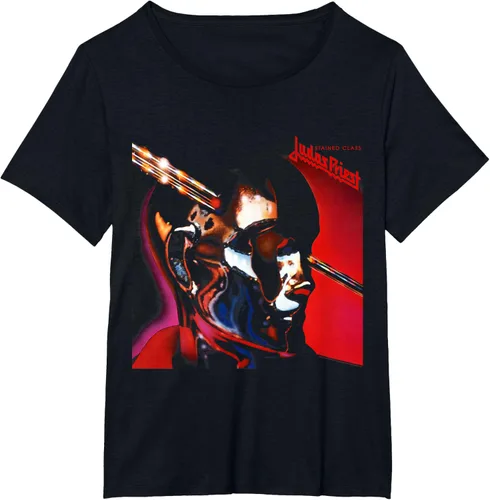 Vista 6 de Judas Priest - Camiseta de clase manchada, Negro