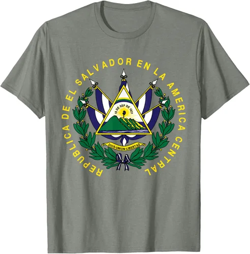 Vista 28 de amdesco Salvador Camisa, salvadoran Escudo de armas playera, mujer L, Blanco