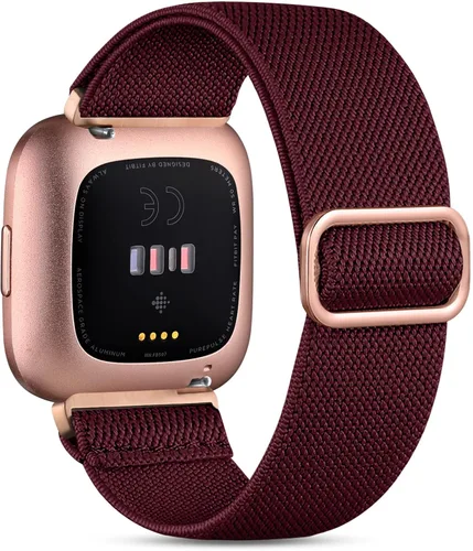 Vista 13 de Witzon Compatible con Fitbit Versa/Versa Lite/Versa 2 bandas para mujeres y hombres, correa elástica ajustable de repuesto para reloj inteligente