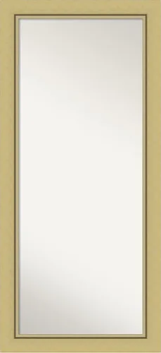 Vista 12 de Amanti Art Espejo de longitud completa no biselado (64.75 x 28.75 pulgadas), elegante marco de miel cepillada, espejo de piso, espejo de pared