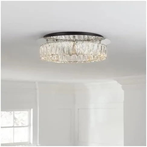 Vista 2 de Keighley Crystal - Soporte empotrado LED integrado de 100 W en cromo pulido