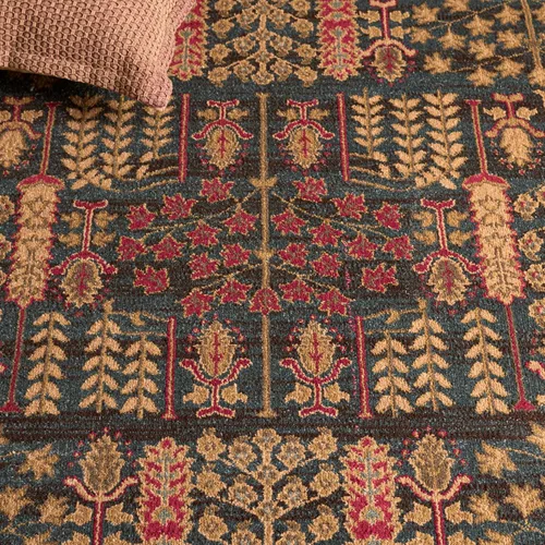 Vista 6 de SAFAVIEH Mahal Collection - Alfombra decorativa, 2.2 x 4 pies, azul marino y natural, diseño oriental tradicional, no desprende pelusa y de fácil
