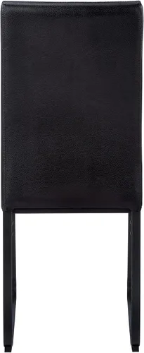Vista 8 de Monarch Specialties I 1106 - Juego de 2 sillas de comedor, tapizadas, para cocina, comedor, aspecto de piel sintética, metal, negro, contemporánea
