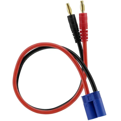 Vista 7 de Paquete de 2 cables de carga de batería de enchufe tipo plátano, conector macho EC5 de 11.8 pulgadas a adaptador de enchufe macho banana macho