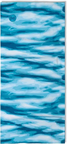 Vista 3 de BUFF CoolNet UV Polaina para el cuello, Protección solar UPF 50, Transpirable, Versátil, Mascarilla de secado rápido, Negro y Azul, Talla para Sun