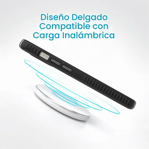 Vista 5 de Speck Presidio2 Grip - Funda para iPhone 15 de 6.1 pulgadas, compatible con iPhone 14 y 13, color negro, gris pizarra, blanco