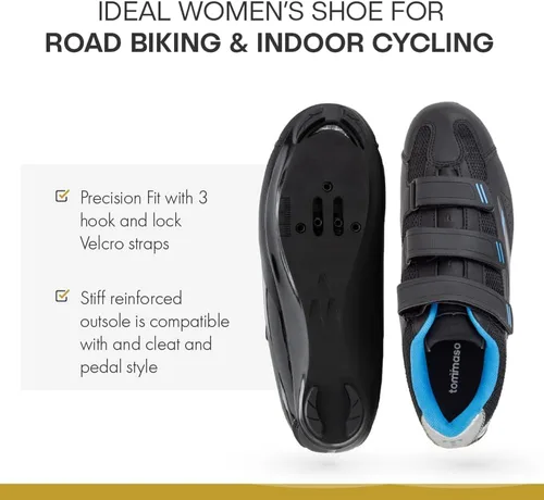 Vista 5 de Tommaso Pista SPD & Peloton Shoes for Women2 in 1Fit for Peloton, Road Bicycles & Most Indoor BikesInstall Your Own Delta or SPD Cleats Essential