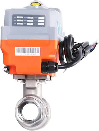 Vista 3 de 1/2 "24VDC/110VAC/220VAC 4-20ma/0-10V DN15 2 Way CF8 CNPT Válvula de bola motorizada de control integral proporcional (110-230VAC 4-20Ma)