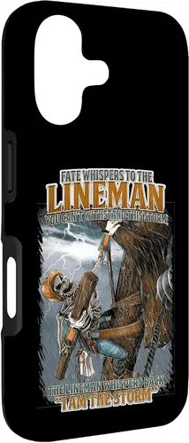 Vista 3 de Fate Whispers to The Lineman Proud Lineman Crew Job Pride Case for iPhone 17