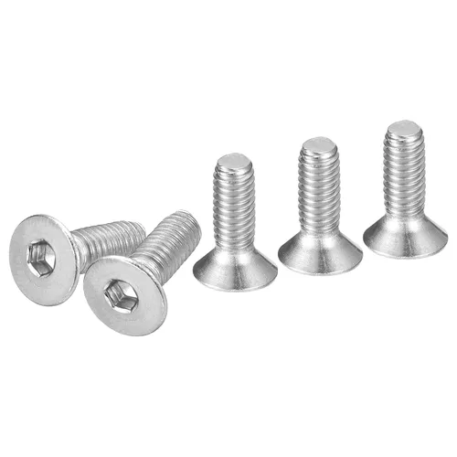 Vista 21 de DTGN Tornillos de cabeza plana con tuerca de vaso hexagonal M3-0.5 x 6 mm, paquete de 100, tornillos de cabeza plana con tuerca hexagonal de acero