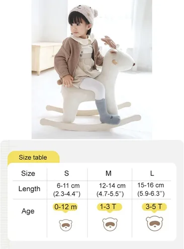 Vista 7 de Calcetines antideslizantes para bebés, calcetines cálidos y gruesos antideslizantes para niñas y niños recién nacidos