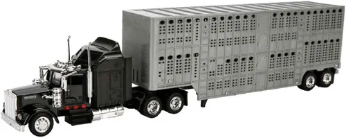 Vista 2 de 1/43 D/C Kenworth W900 Pot Belly - Remolque de ganado