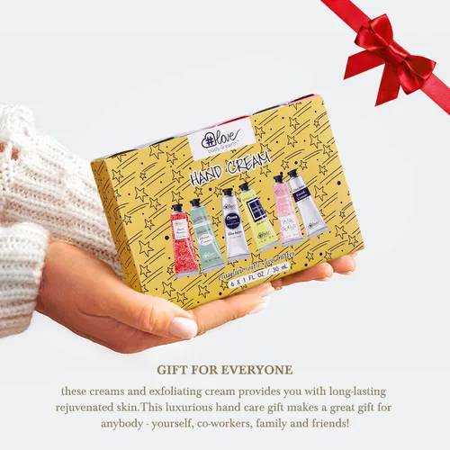 Vista 5 de BODY & EARTH # LOVE Set de Regalo de Crema de Manos Conjuntos de Loción de Manos para Mujeres Regalo, Paquete de 6 Crema de Manos de Reparación