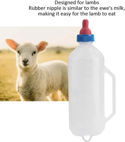 Vista 8 de Alimentador de botellas de cordero Botella de cordero huérfano 28 × 11 × 8 1 l Botella de leche de cordero Bebé Cabra Alimentador de leche