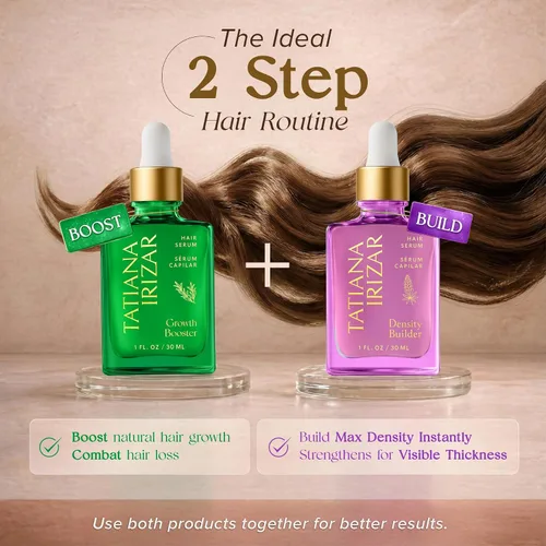 Vista 2 de Suero para engrosar el cabello – Suero de densidad capilar para mujeres fabricado en Estados Unidos 1.0 fl oz – Tratamiento clínicamente probado