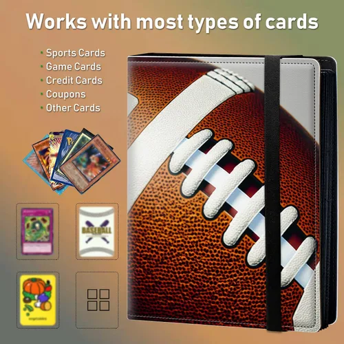 Vista 5 de Carpeta para tarjetas intercambiables, 4 bolsillos para tarjetas intercambiables, 160 bolsillos de doble cara, fundas para tarjetas