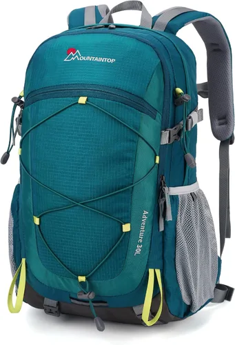 Vista 14 de Mochila de senderismo MOUNTAINTOP de 40 L, mochila ligera para exteriores Verde militar