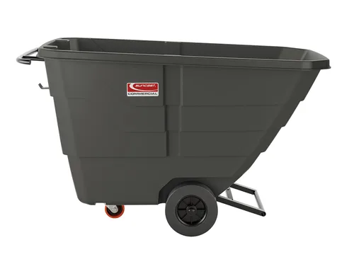 Vista 2 de Suncast Commercial Camión inclinable ligero de 1/2 yarda cúbica, negro