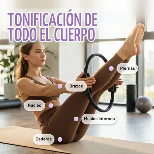 Vista 2 de JKSHMYT Pilates Ring, 14.5 inch Magic Circle Pilates Equipment Negro