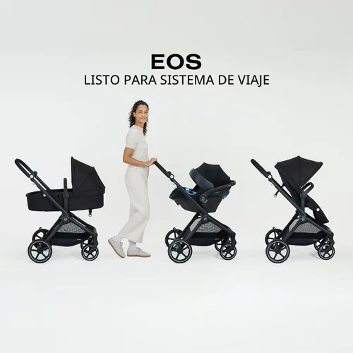 Vista 3 de Cybex EOS - Cochecito de bebé 2 en 1 para recién nacidos, bebés y niños EOS 2-in-1-Moon Negro ratón