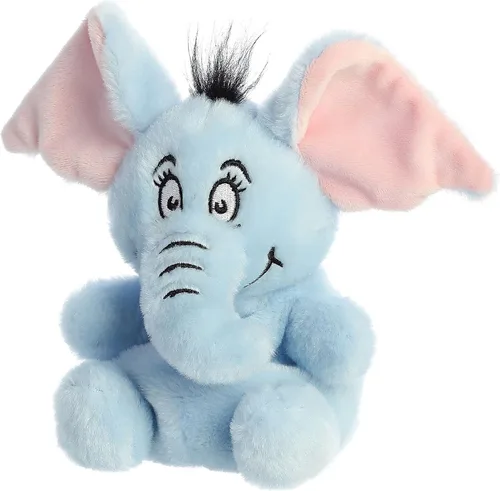 Vista 5 de Aurora Whimsical Dr. Seuss Palm Pals Horton - Peluche con licencia oficial para juegos imaginativos, perfecto para niños y adultos, color azul, 4.5