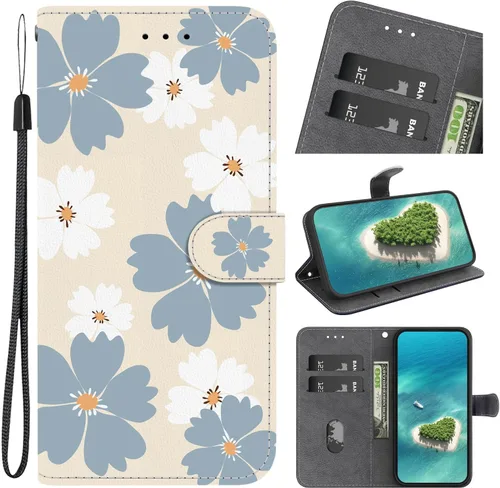 Vista 10 de Funda de cuero con tapa para Motorola Moto E7 Power Case con ranura para tarjeta de cuero con patrón de cristal pintado (SJ-31)