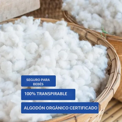 Vista 4 de ORGANICDREAM Colchón para cuna y niños pequeños, 100% transpirable, probado para reducir el riesgo de asfixia, funda 100% lavable, cama de bebé