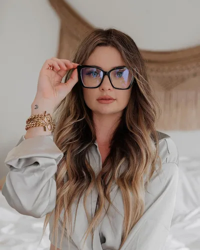 Vista 7 de DIFF Gafas Becky IV Designer Cat Eye Computer - Gafas de bloqueo de luz azul para mujer, color negro