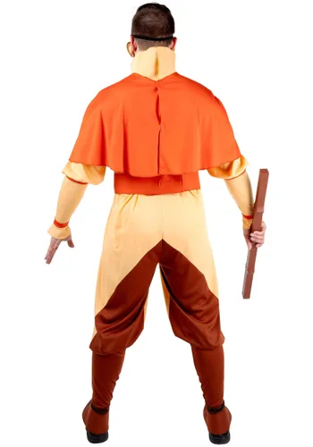 Vista 5 de Disfraz Deluxe para Hombre de Aang, el Último Maestro Aire Multicolor