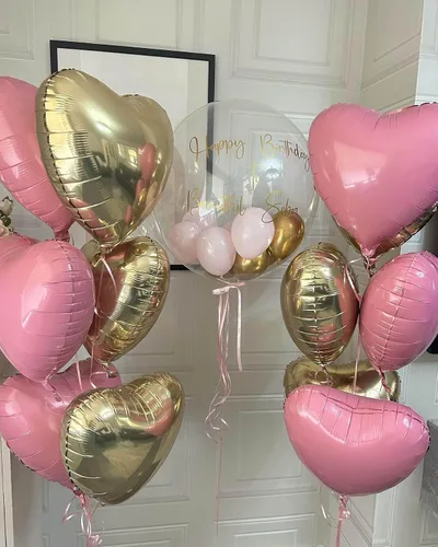 Vista 3 de Paquete de 10 globos en forma de corazón rosa pastel, globos románticos de 18 pulgadas para el día de San Valentín, proponer matrimonio, boda 10