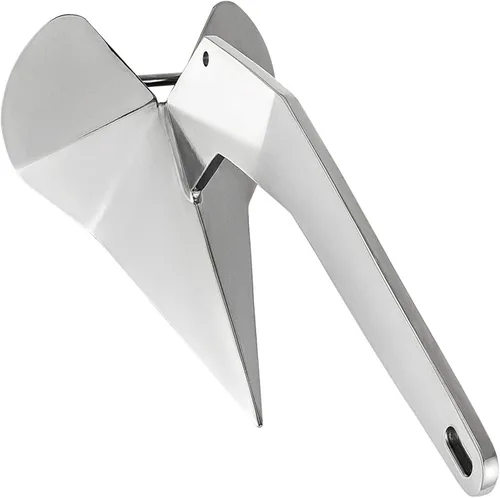 Vista 2 de ISURE MARINE Ancla triangular resistente de acero inoxidable estilo delta/ala para barco, 11 libras, 13 libras, 16 libras, 17.5 libras, 22 libras