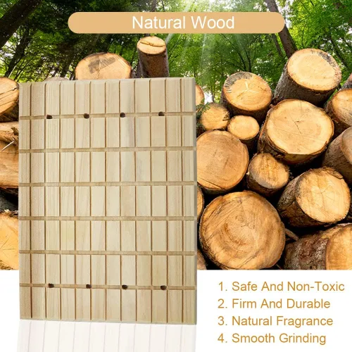 Vista 3 de Litewoo Juguetes masticables de madera para el cuidado de los dientes y garras de la tabla de arañazos de conejo, chinchilla, cobaya, conejo