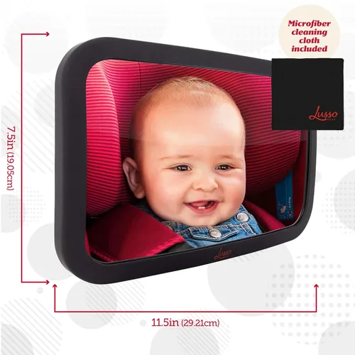 Vista 4 de Espejo para asiento trasero de bebé, Negro