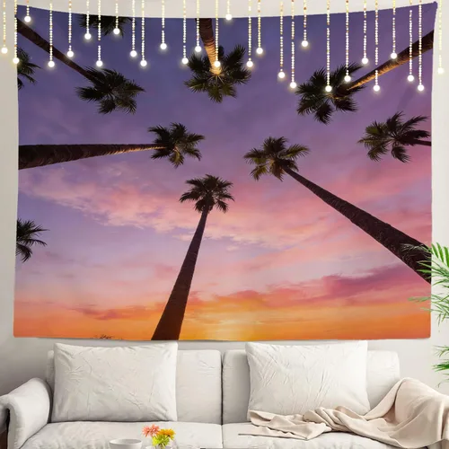 Vista 18 de Shrahala Modern Abstract Artwork Wall Tapestry, Orange Black Beige Wall Hanging Large Tapestry Decoration Polyester Fiber White Hem Around for Dorm
