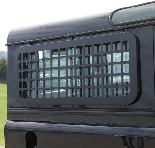 Vista 4 de YIWANG Para Land Rover Defender 110 90 2004-2022 estilo de coche aleación de aluminio negro ventana lateral de vidrio lateral panel protector