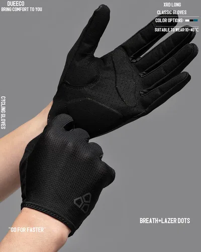 Vista 2 de Guantes de ciclismo Guantes de ciclismo para hombres y mujeres con acolchado de palma XRD de 0.118 pulgadas, pantalla táctil compatible