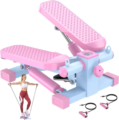 Vista 8 de HCOIW Mini Stepper for Exercise at Home,Stair Stepper with Resistance Bands Compact Stepping Machine with 300 lb Weight Capacity, Full Body