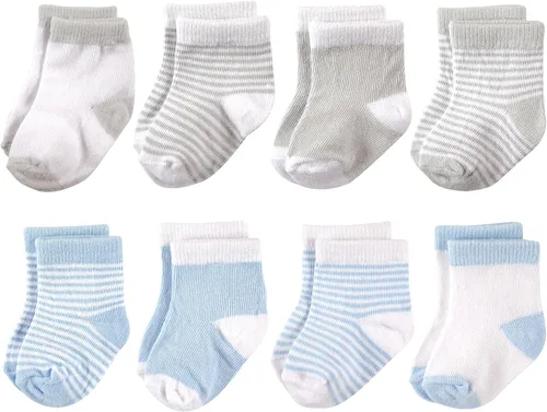 Vista 12 de Hudson Baby - Calcetines de algodón para bebés recién nacidos y Terry para niñas bebés