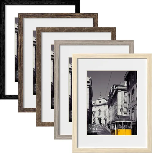 Vista 106 de eletecpro Juego de 5 marcos de fotos de 8 x 10 pulgadas, collage de fotos, decoración de pared, fotos de 5 x 7 con paspartú o de 8 x 10 pulgadas sin