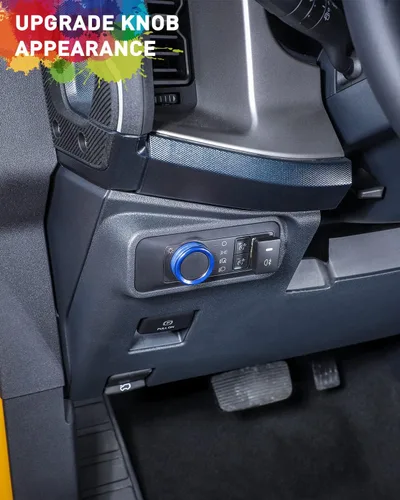 Vista 7 de Savadicar CKT01 Billet - Juegos de molduras de perillas de control de aluminio billet, faros/4WD/HVAC, biseles de anillos de perillas de control