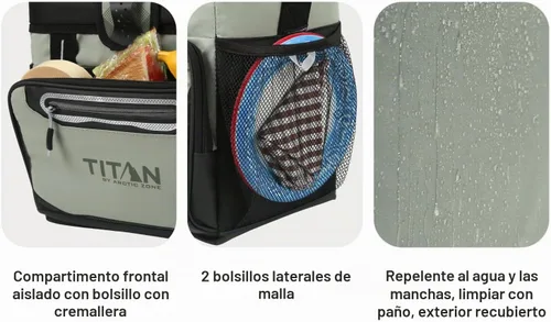 Vista 5 de Titan Zipperless HardBody Cooler, Keeps Ice 2 Days Seagrass
