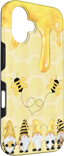 Vista 3 de Carcasa divertida para iPhone 16 con diseño de gnomos de abejorros para Halloween