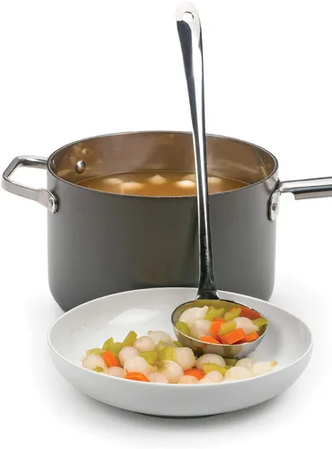 Vista 6 de RSVP International Endurance Kitchen Collection - Herramientas coladoras perforadas, cucharón, acero inoxidable 18/8