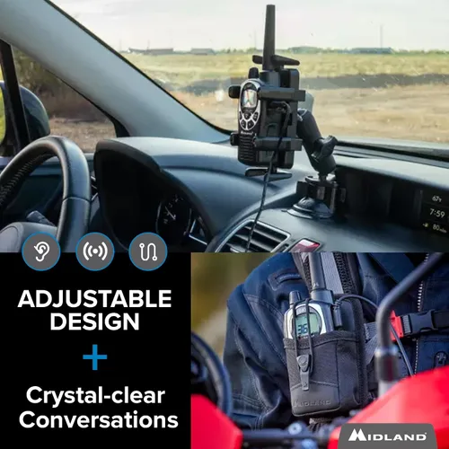 Vista 4 de Midland AVP1 VOX Auriculares de micrófono manos libres para radios portátiles Midland - Paquete de 6
