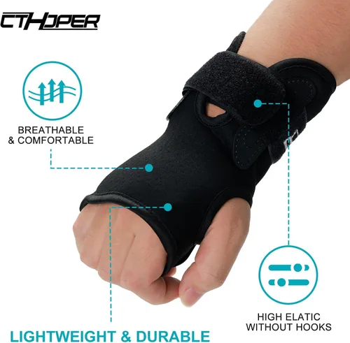 Vista 5 de Protector de muñeca para snowboard, esquí, patinaje, patinaje, muñequera deportiva (1 par)