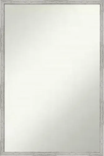 Vista 327 de Amanti Art Espejo de baño blanco para sobre el fregadero, 22 x 45 pulgadas, espejo de tocador rectangular blanco Lucie, marco de madera moderno