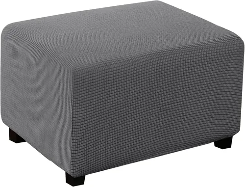 Vista 8 de Turquoize Funda otomana elástica para sofá, funda protectora para reposapiés, protector de muebles, funda rectangular suave con parte inferior