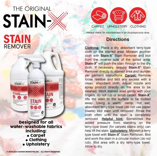 Vista 2 de STAIN-X Quitamanchas - Quitamanchas multiusos para alfombras, tapicería y ropa, 24 onzas